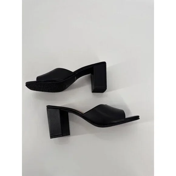 Lisa Vicky Womens Sandals Vital Black Nappa Open Toe Block Heel 9.5 - Picture 5 of 11